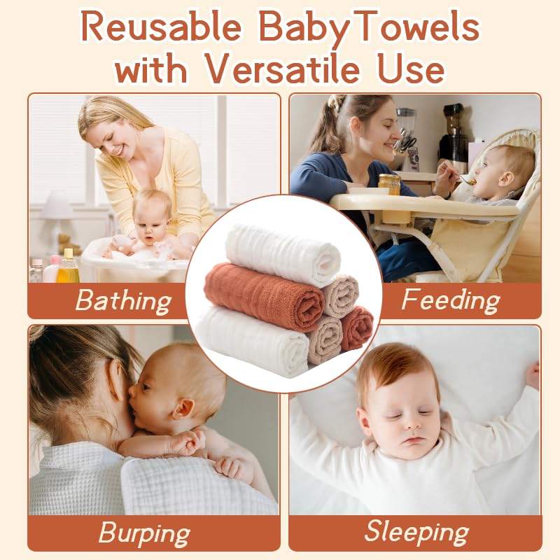 MUKIN 12x12 inch cloths offer ample coverage for tiny faces and hands.