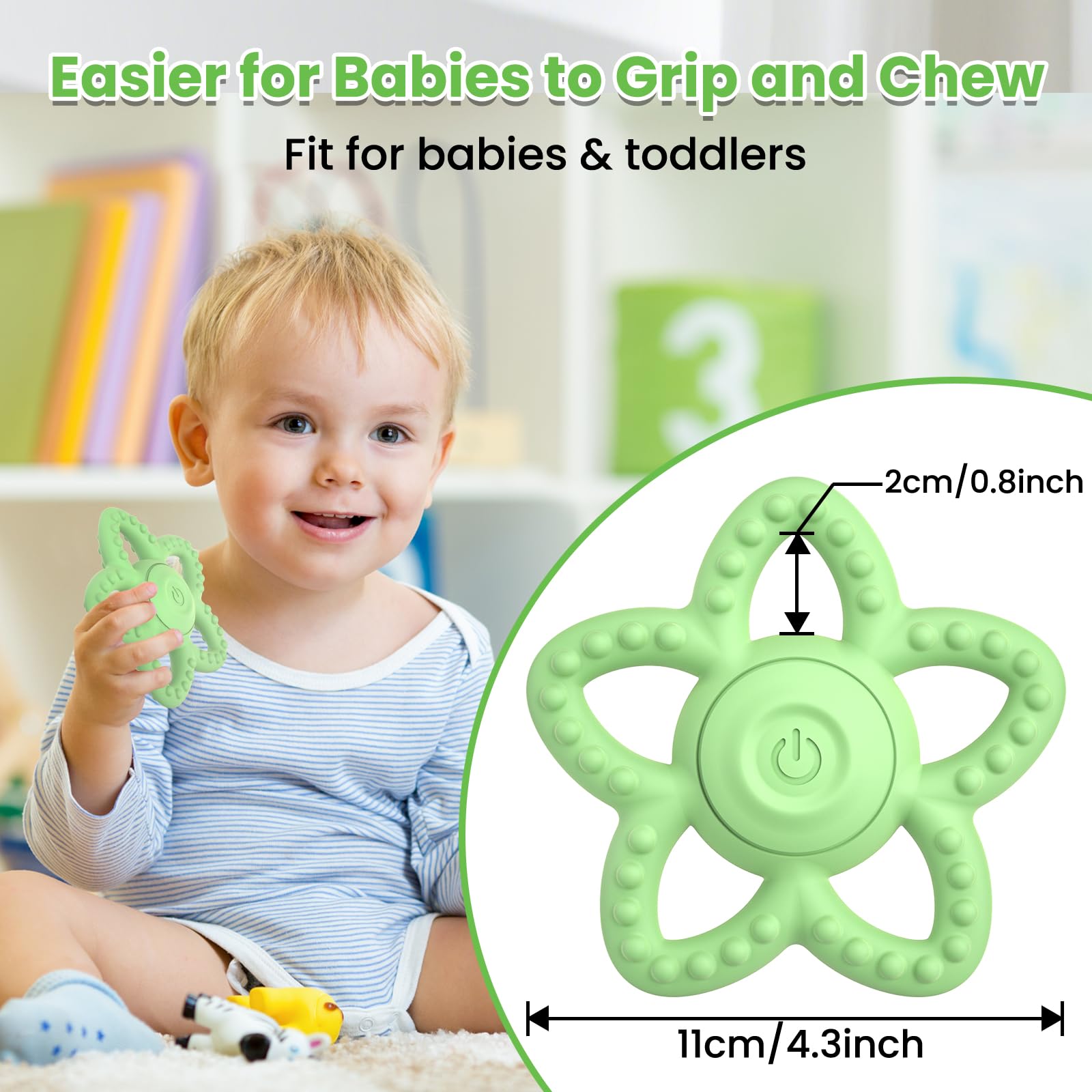 Mukoiber sensory toy autism-friendly design suggests gentle vibration for sensory play.