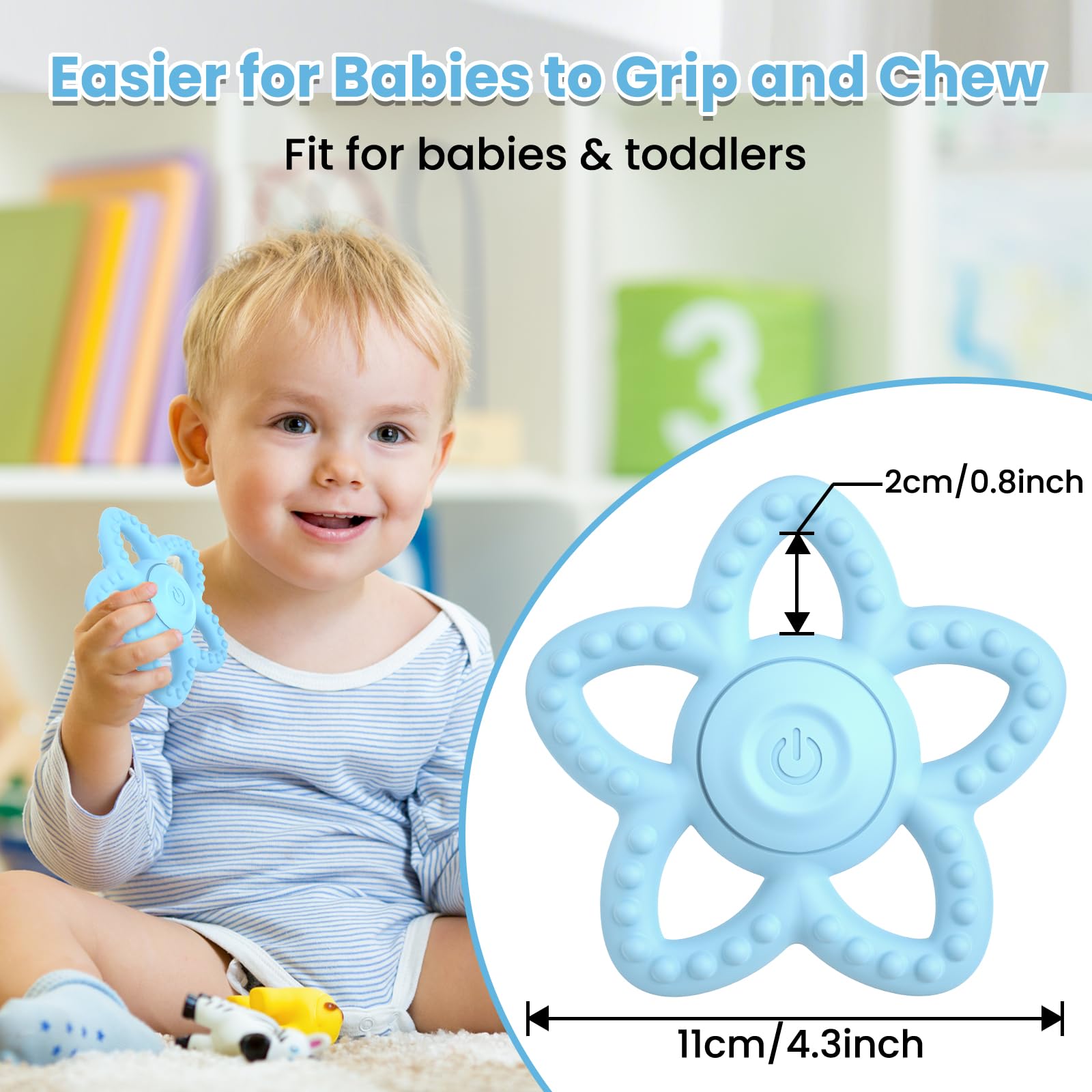 Mukoiber blue silicone is water-resistant and easy to clean
