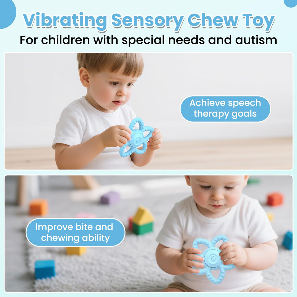 Mukoiber blue chew toy USB charging enables cable-free recharging