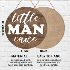 Muktoujaumai baby boy sign hanging rope ready for wall display.