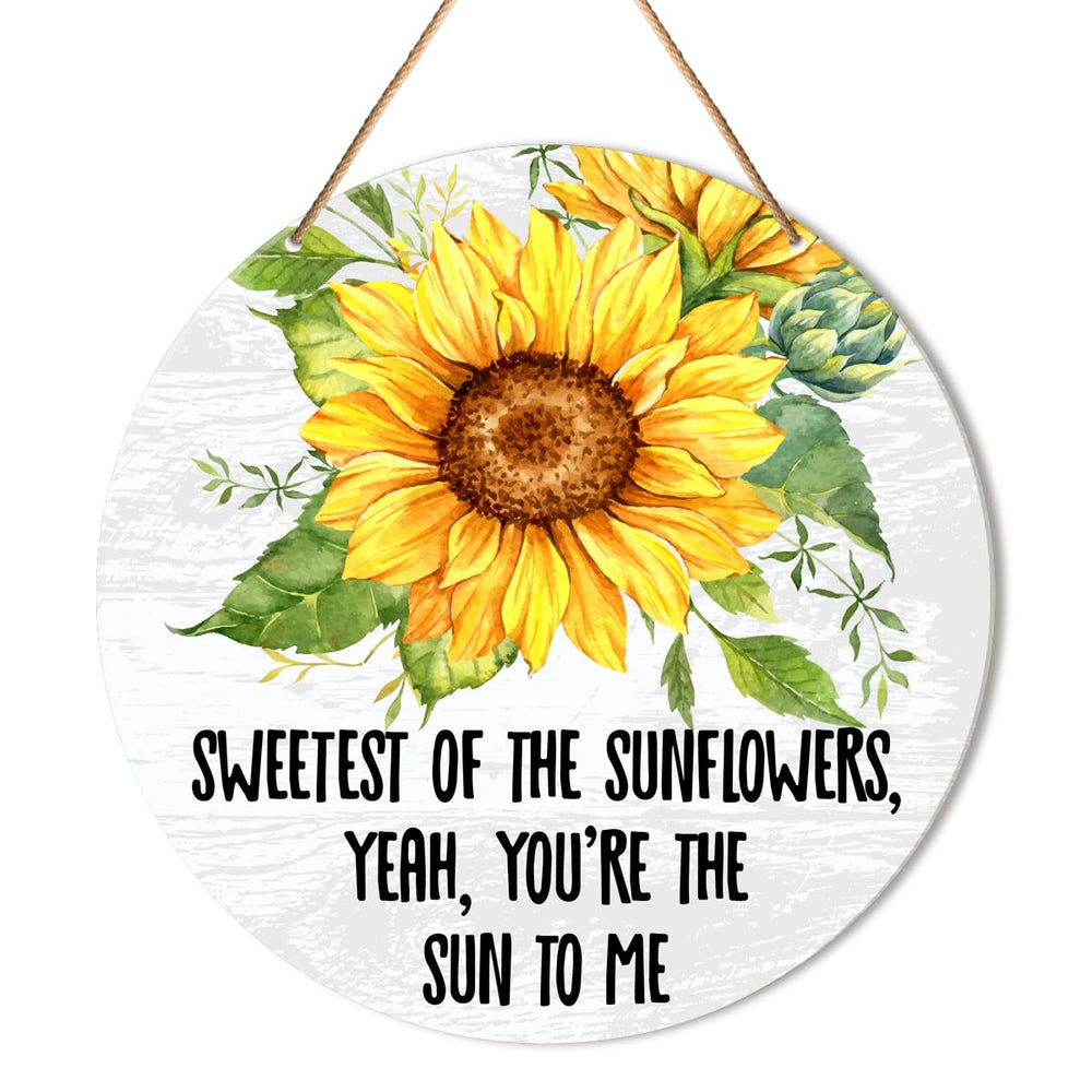 Muktoujaumai sunflower hanging sign decor for nursery adds warm, sunny charm.