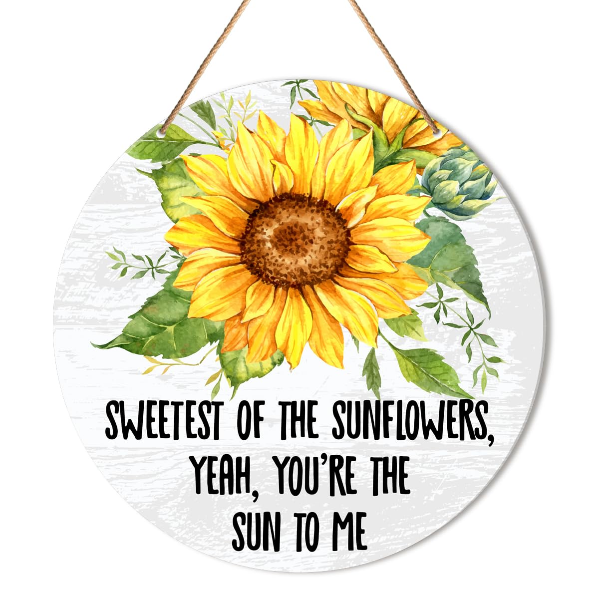 Muktoujaumai sunflower hanging sign decor for nursery adds warm, sunny charm.