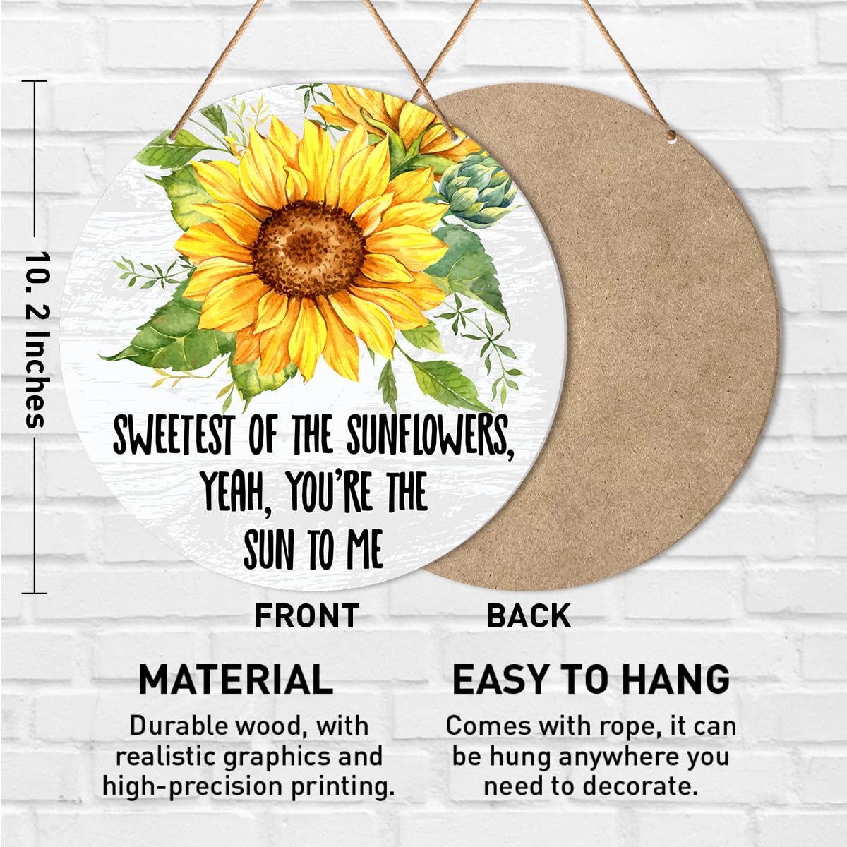 Muktoujaumai sunflower wall decor for bedroom adds warmth and delightful charm.