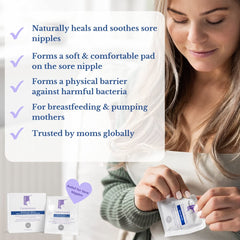Multi-Mam nipple compress sachet close-up highlights soft, moisture-friendly material
