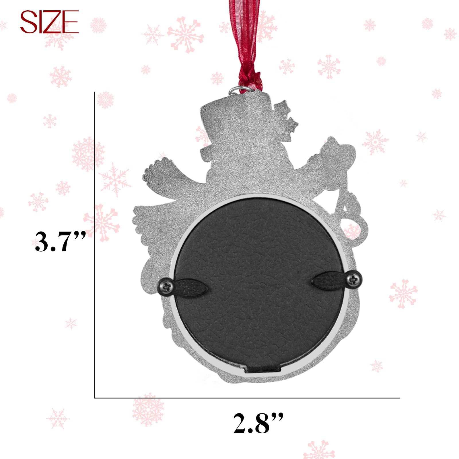 Mulumu snowman ornament hanging loop enables easy tree or window display