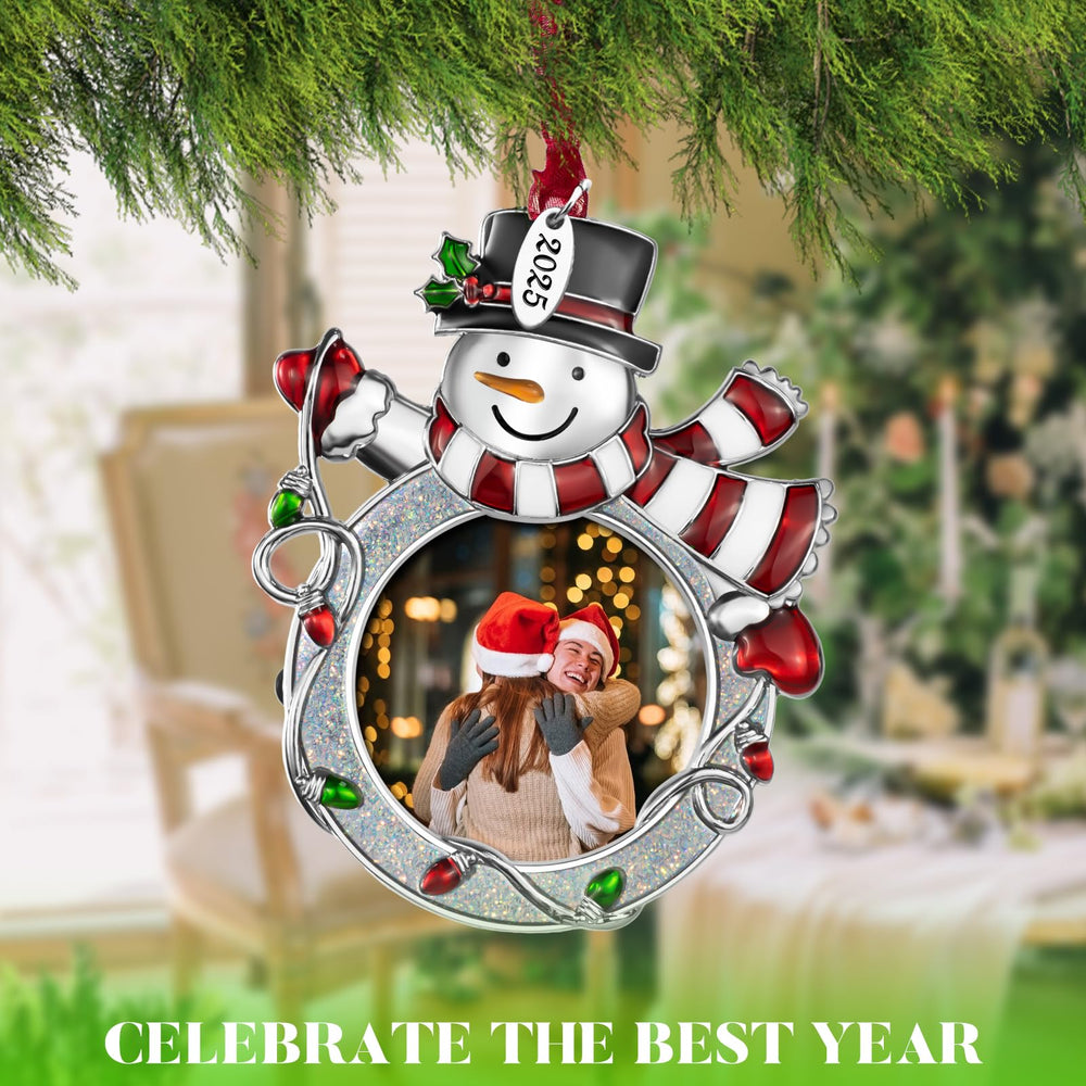 Mulumu snowman ornament on tree showing festive display