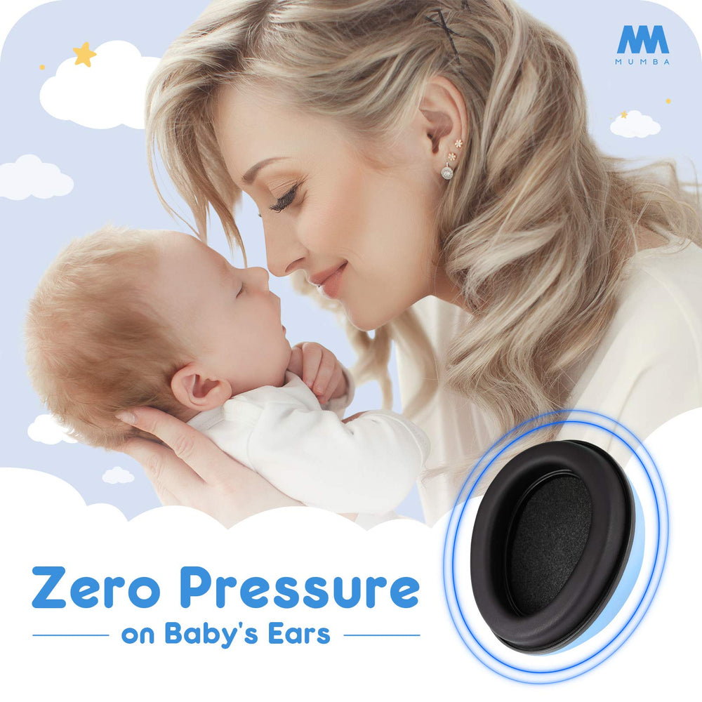 Mumba Baby Earmuffs deliver noise-reduction-31db for calmer surroundings.
