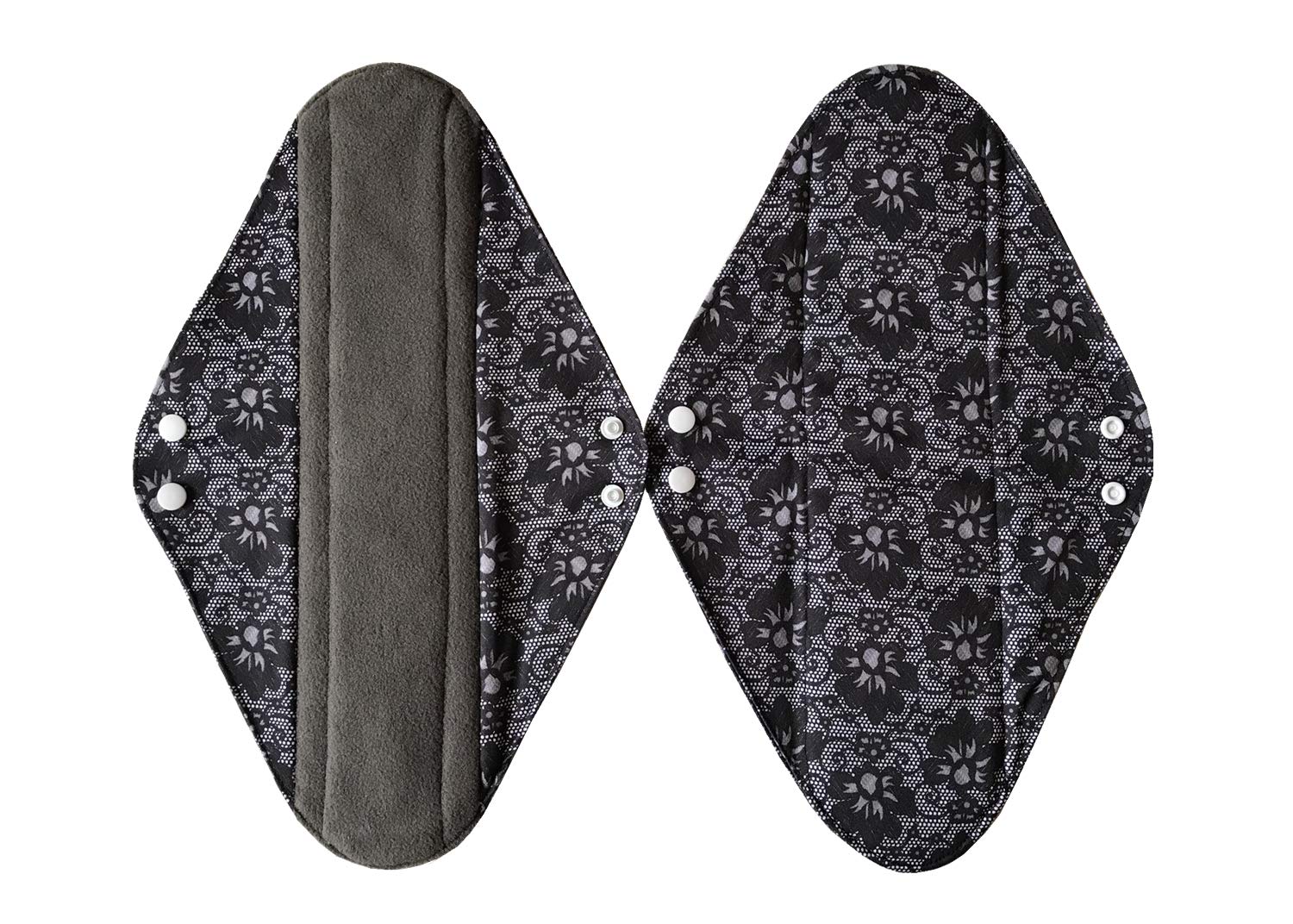 MUMBABY charcoal bamboo pad wings with dual snaps for secure fit