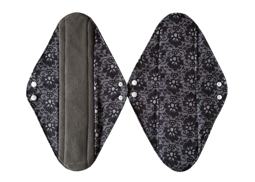 MUMBABY charcoal bamboo pad wings with dual snaps for secure fit