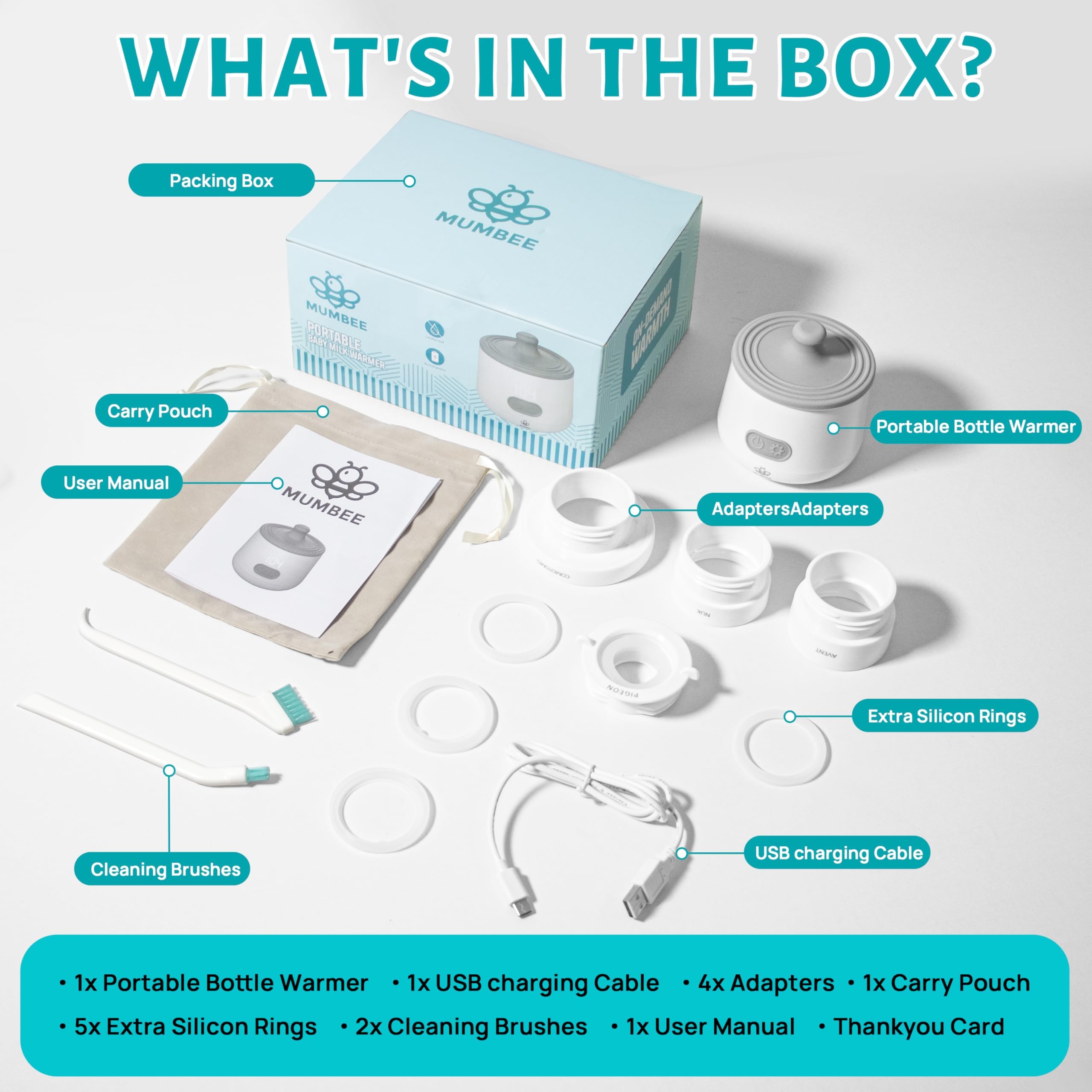 MUMBEE compact and lightweight design for purse and bag use