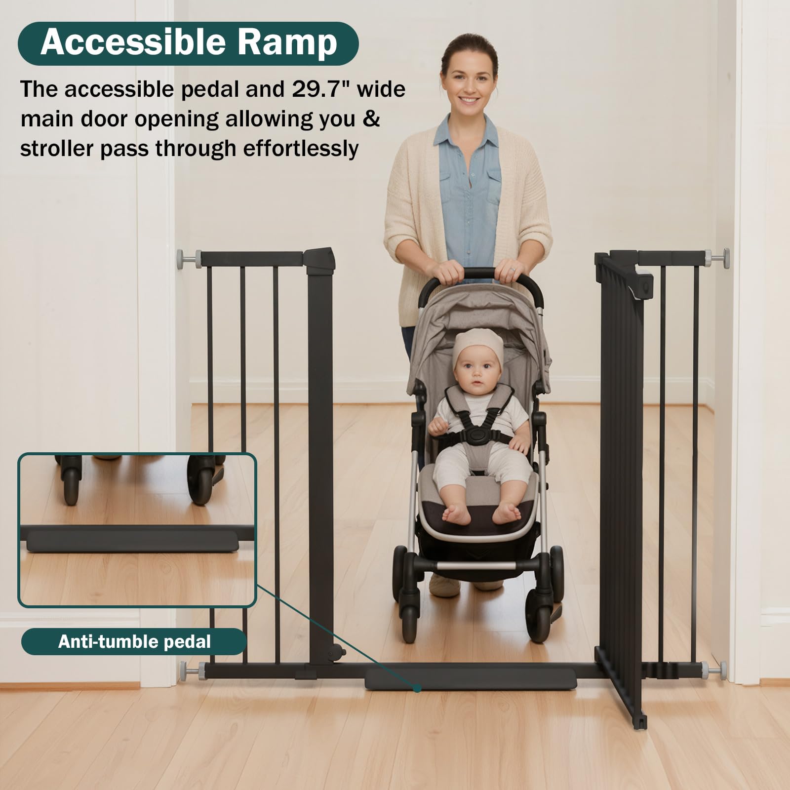 Mumeasy auto close door for hands free safety