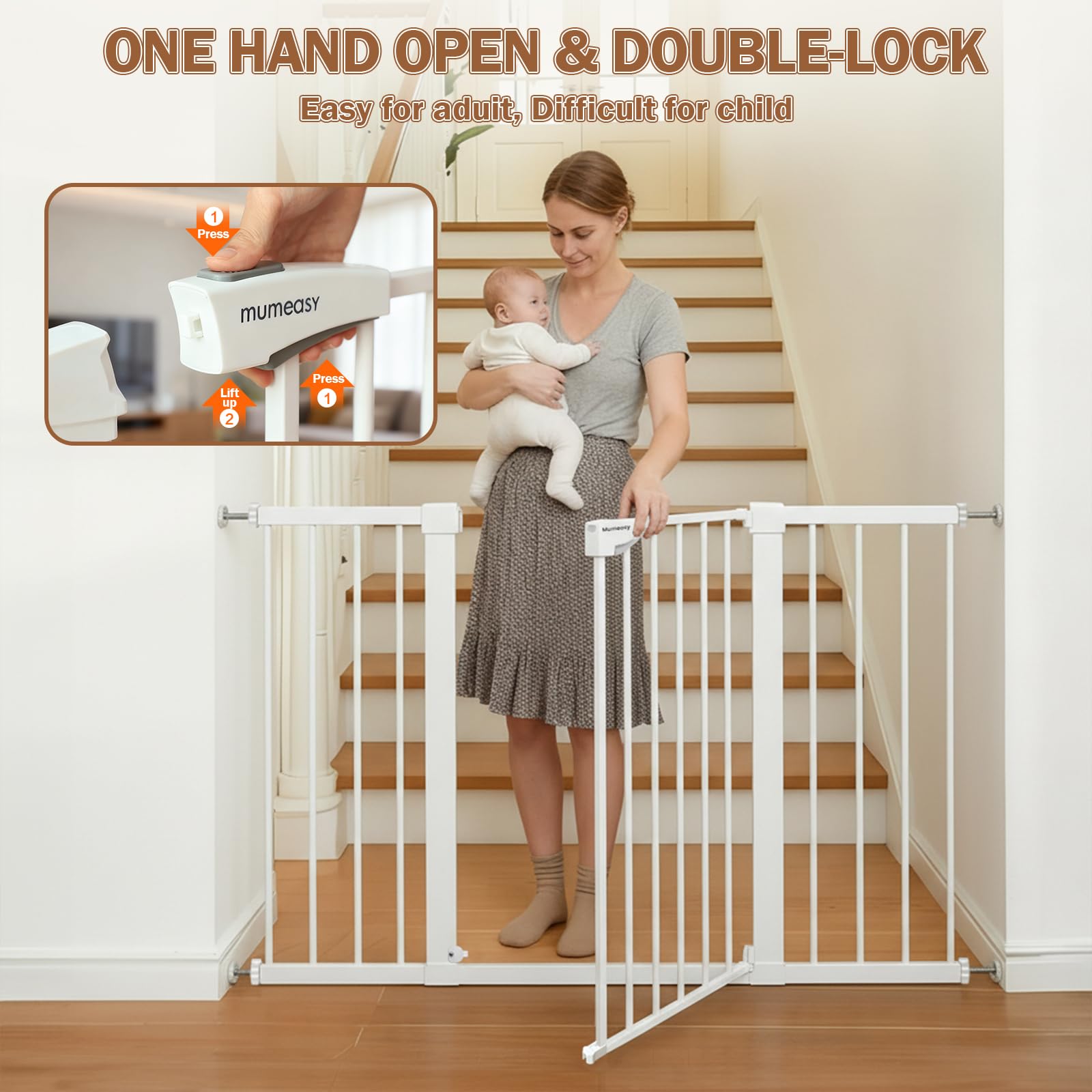 Auto-close feature shown as you pass through the doorway.