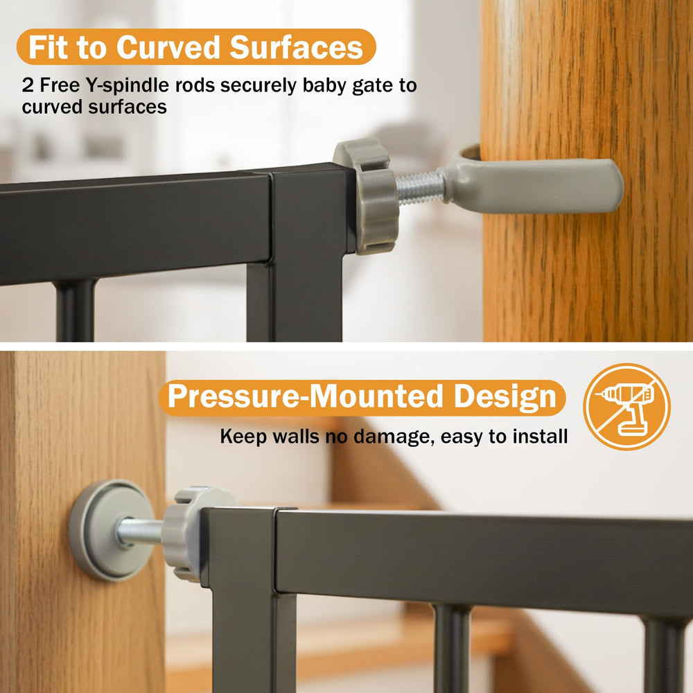 Mumeasy walk-through gate allows easy one-handed use