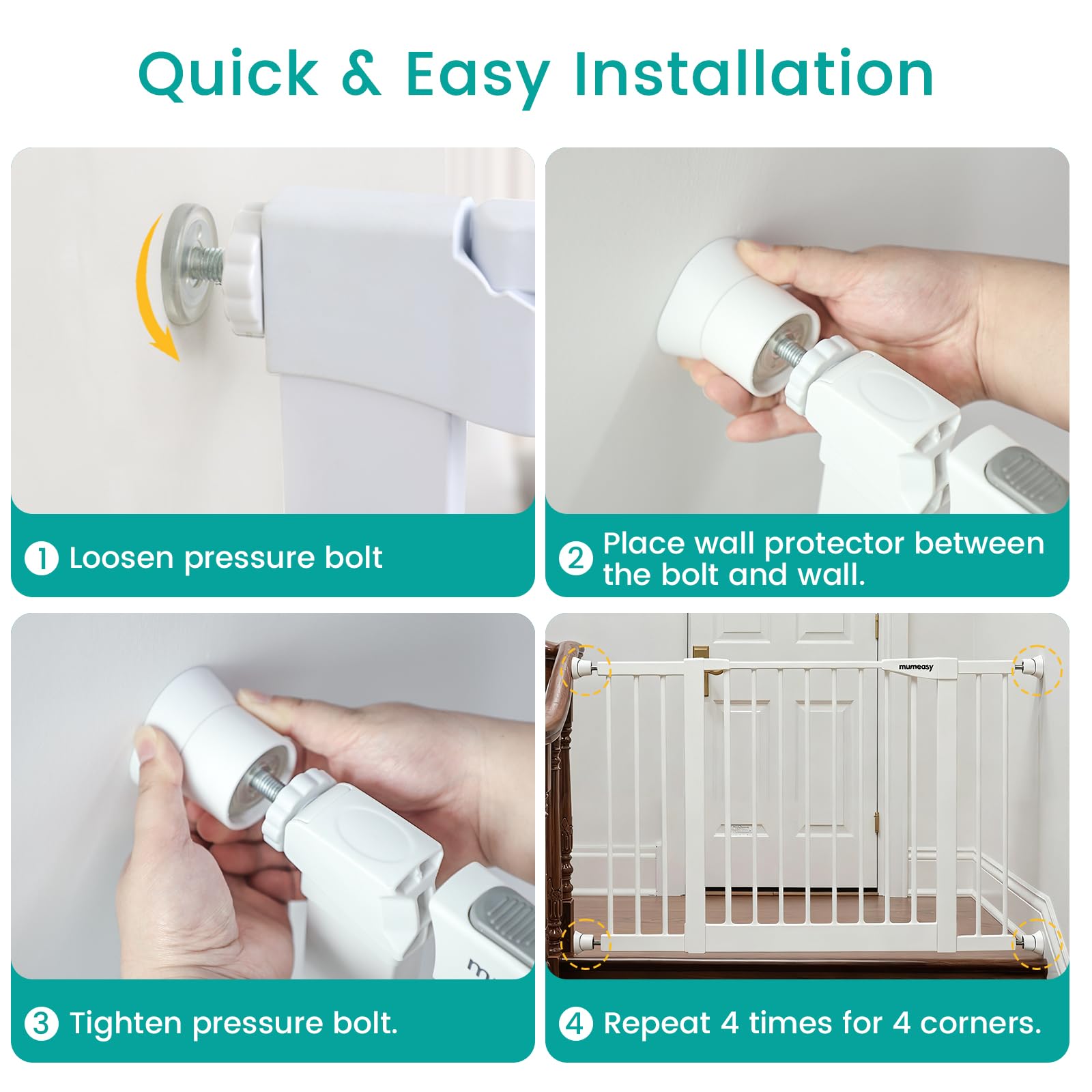 Mumeasy easy relocation wall guard for portable protection