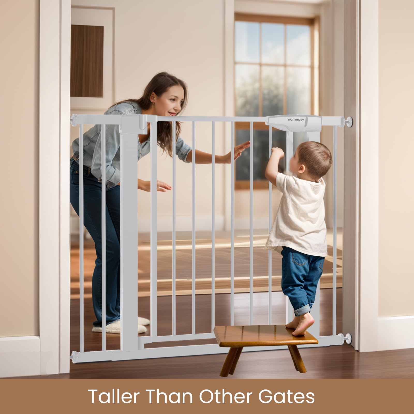 Mumeasy portable dog gate ready for storage after use
