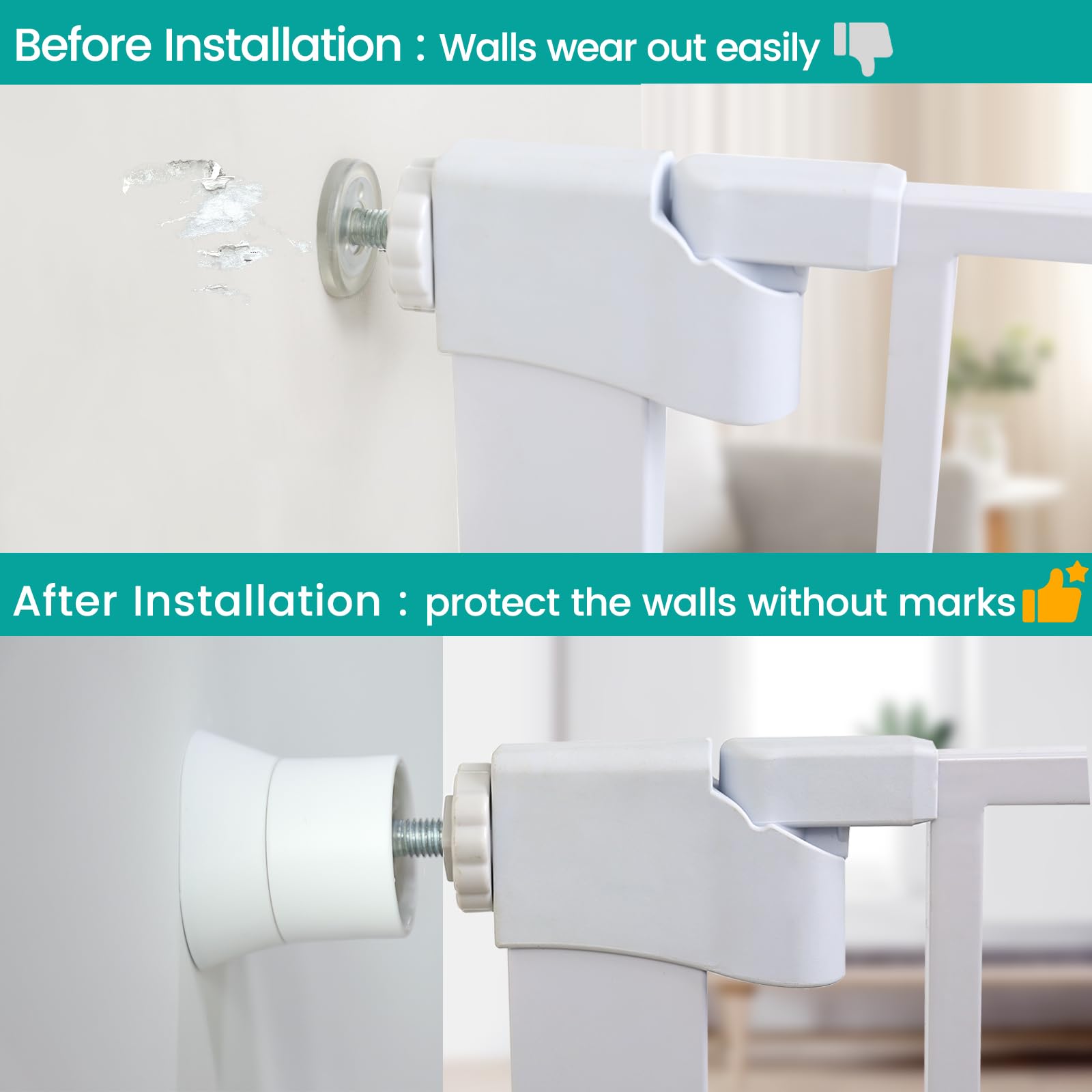 Mumeasy stair and door compatibility for versatile gate protection