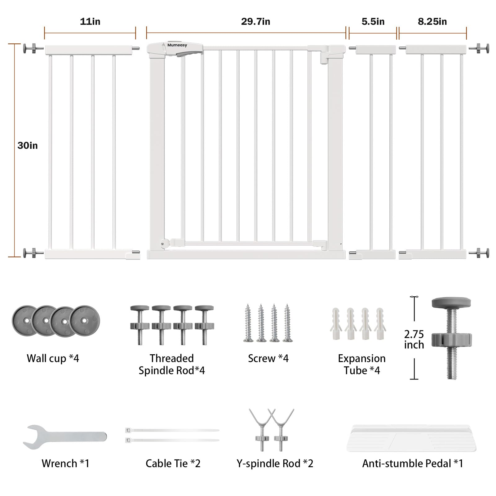 Mumeasy walk-through gate showing one-handed operation for quick, safe access