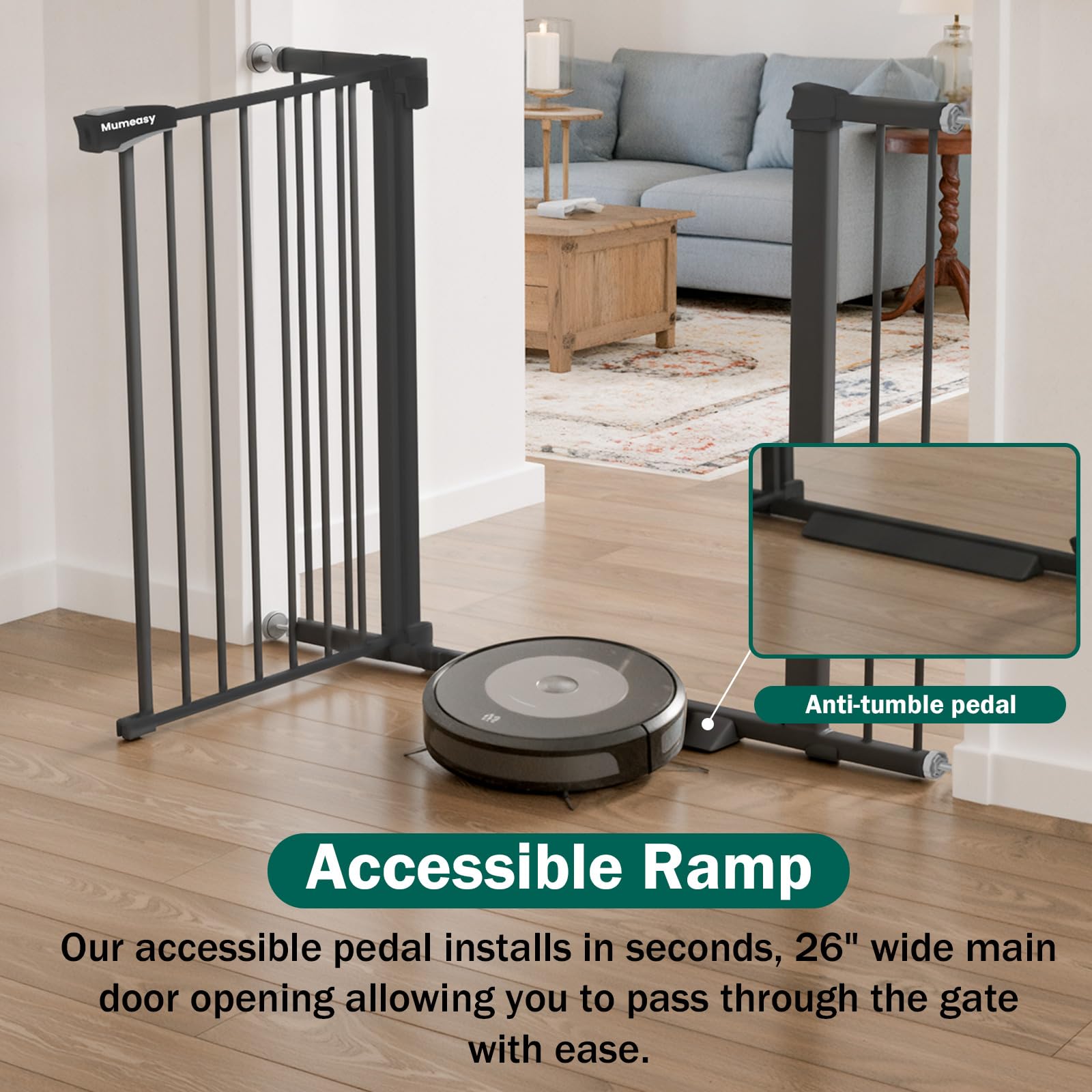 Mumeasy walk-through door design for easy passage