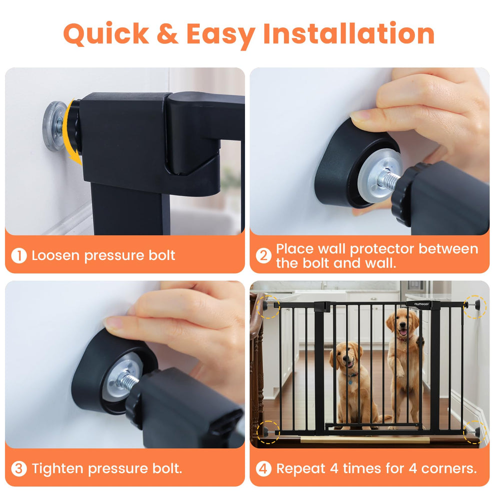 Four-pack of Mumeasy wall cup protectors for versatile gate use