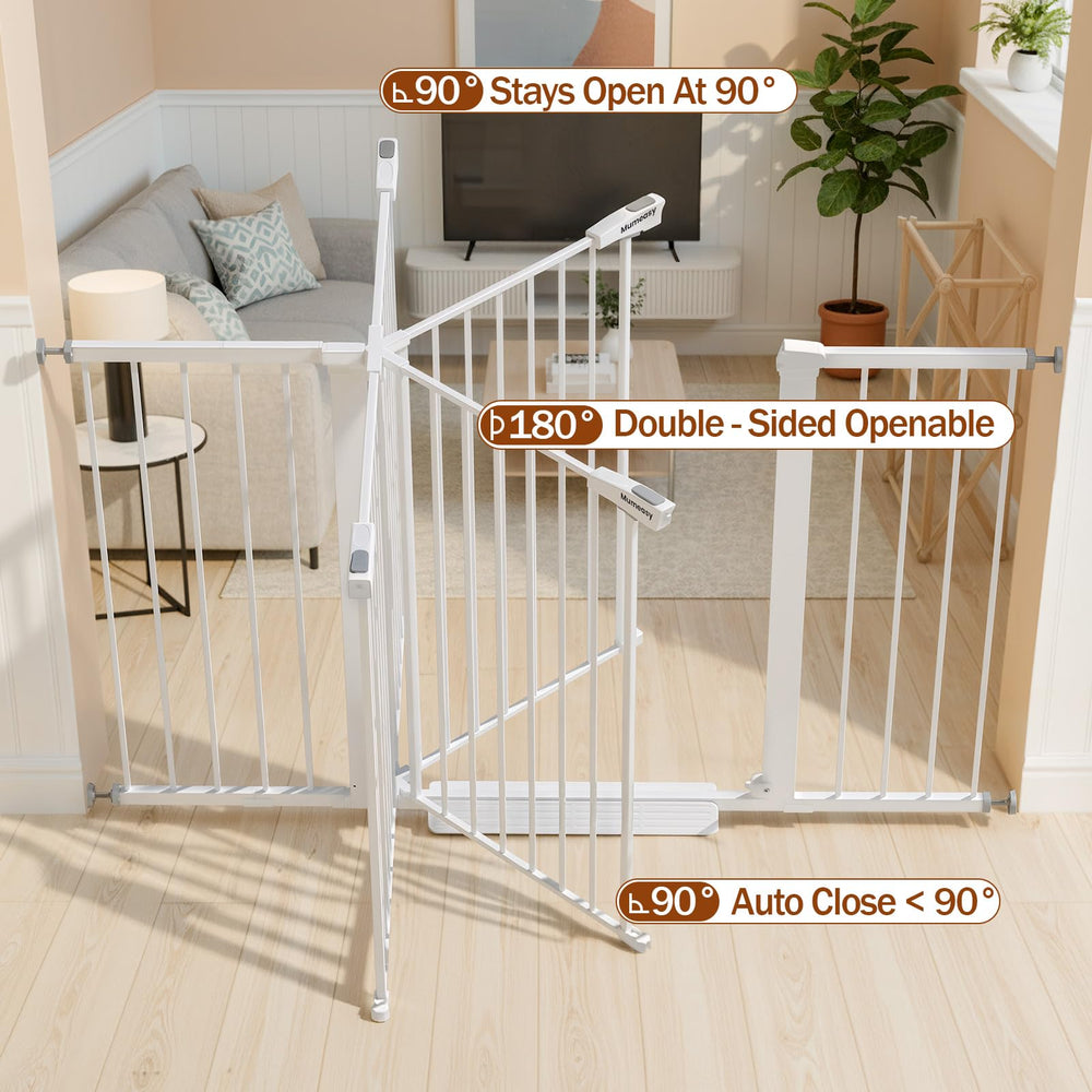 Mumeasy white indoor gate blends with modern interiors
