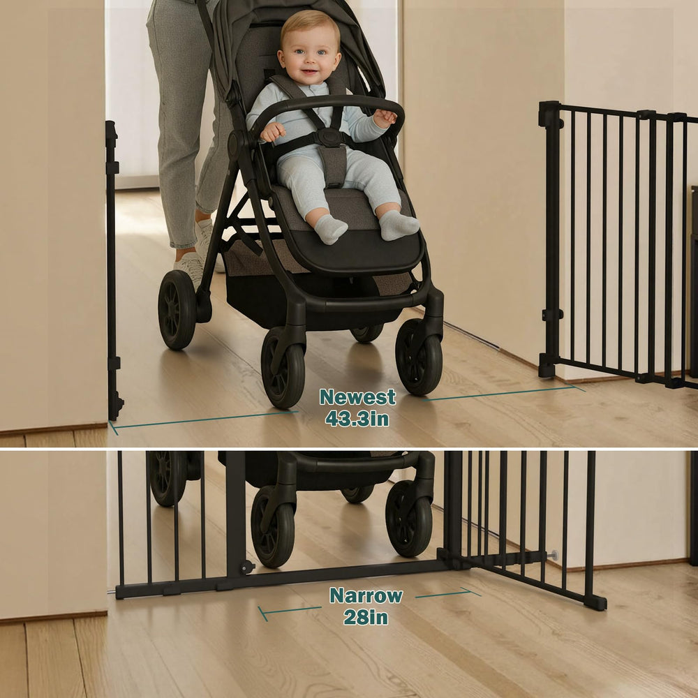 Mumeasy wide opening 29.5-43.3 inches for stairways and hallways.
