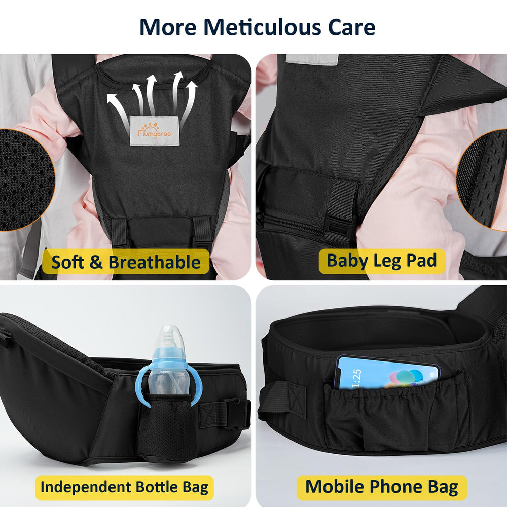 Mumgaroo adjustable shoulder straps provide a snug fit