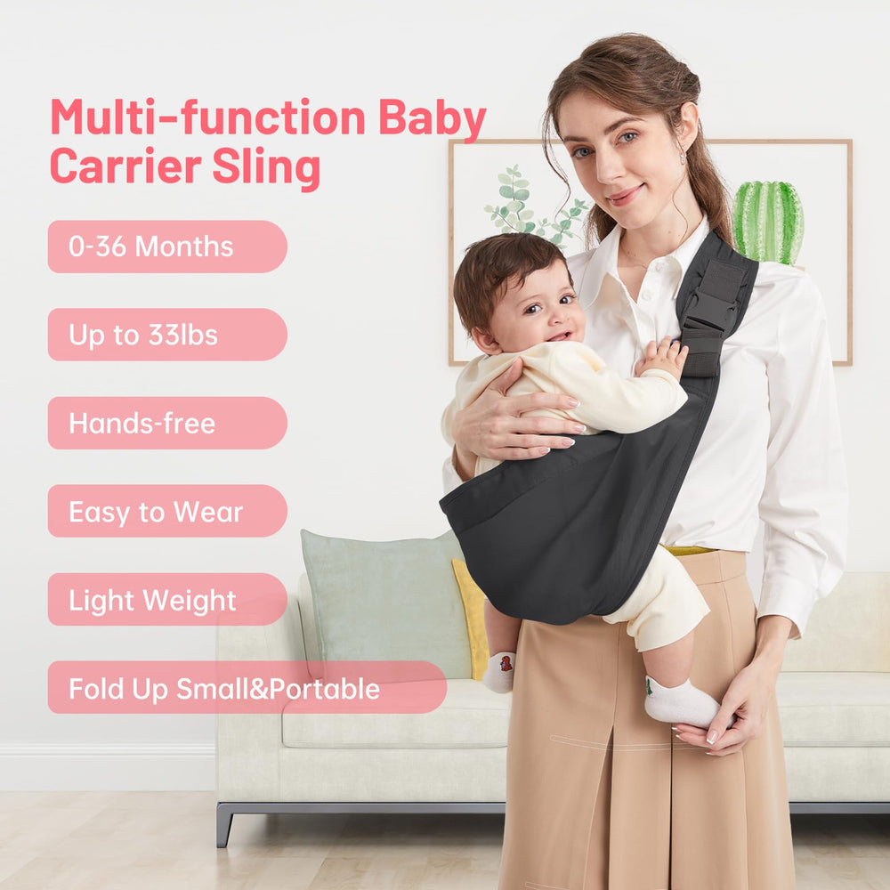 Mumgaroo sling folded compactly for portable, on-the-go use
