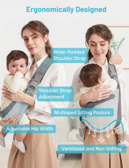 Mumgaroo safety buckle demonstrates secure, quick-on-off setup.