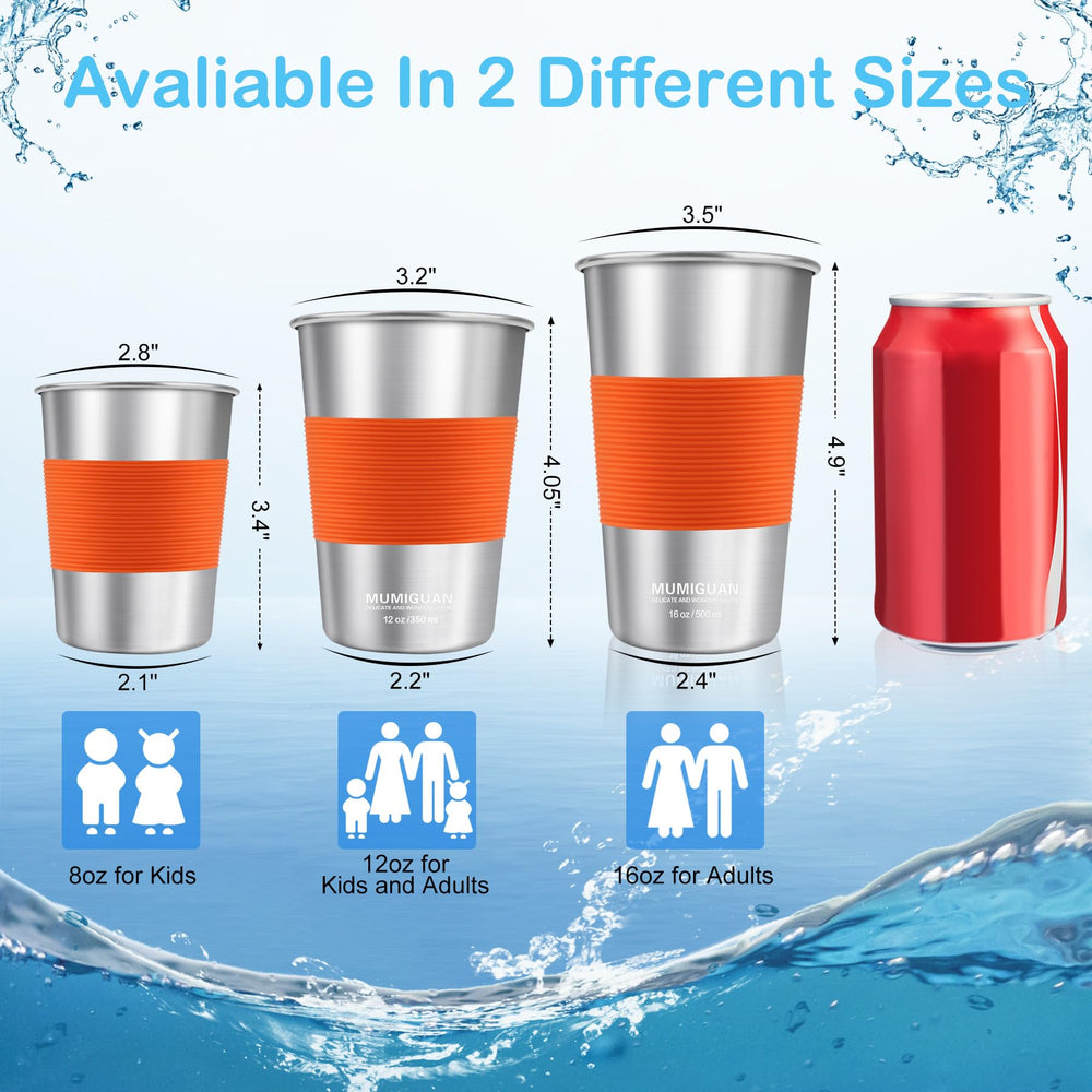 MUMIGUAN cups feature non-slip silicone sleeves for secure handling.