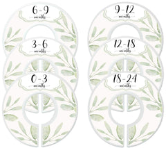 Mumsy Goose Baby Dividers greenery front view with easy-to-read labels.