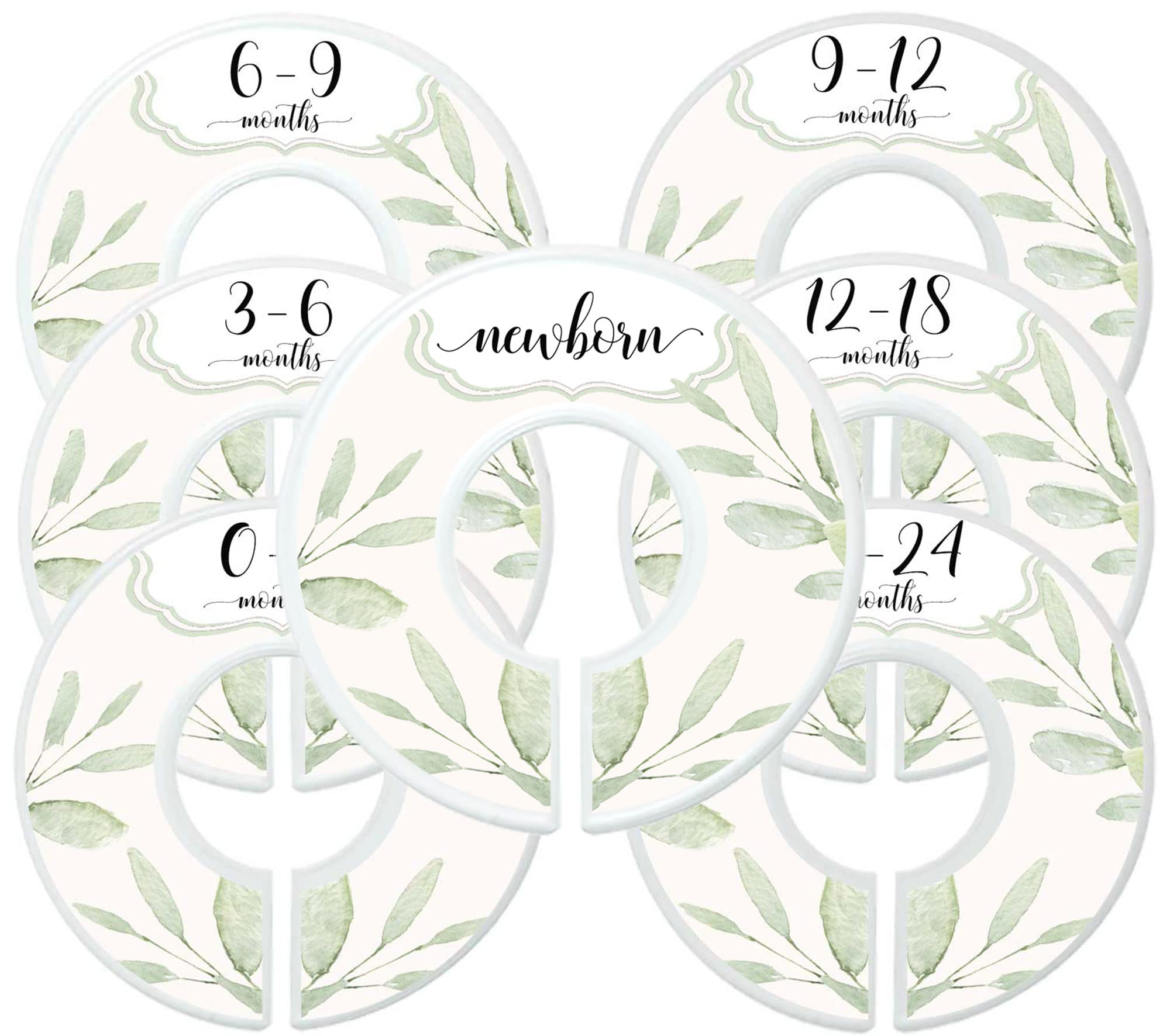 Mumsy Goose baby girl dividers with botanical greenery offer double-sided readability for easy organization.