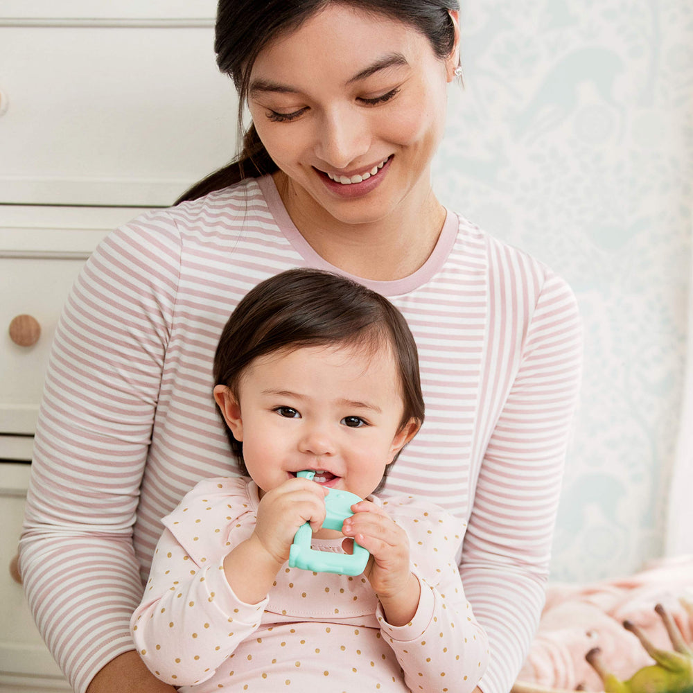 Munchkin Baby Toon easy-grip silicone spoon designed for tiny hands and gums