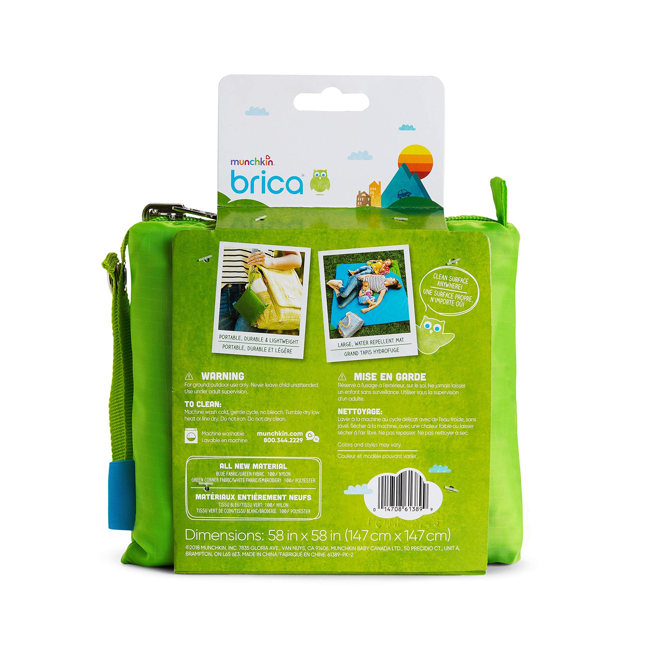 Munchkin Brica Go Play travel mat suitable for parks, beaches and yards