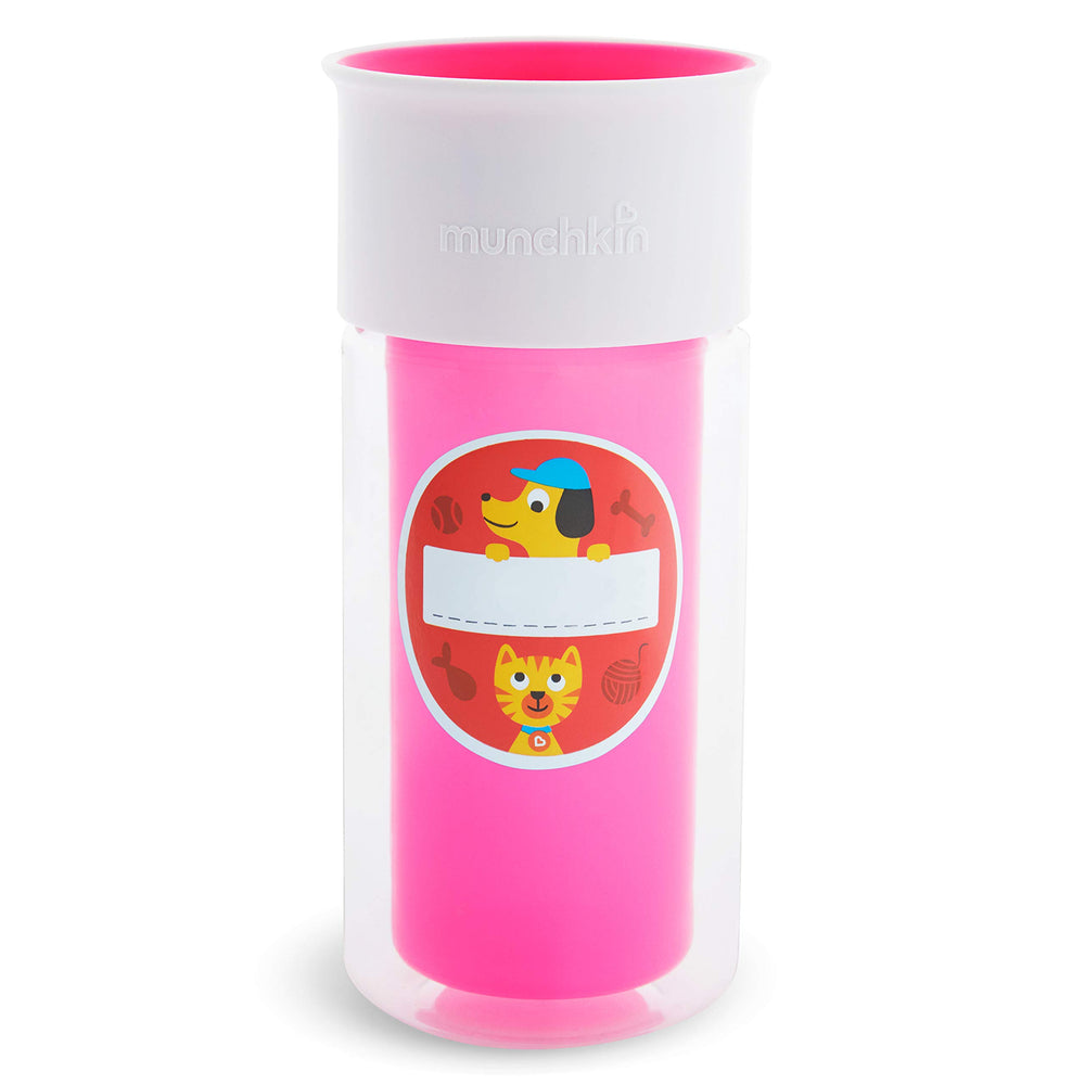 Munchkin Miracle 360 customizable sticker area to write a name