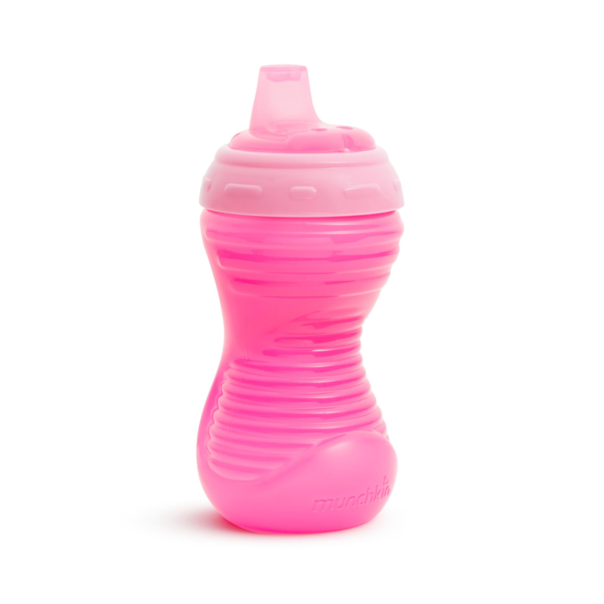 Munchkin Mighty Grip Sippy Cup Rose, side view, easy-grip design for tiny hands.