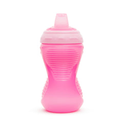 Munchkin Mighty Grip Sippy Cup Rose, spout close-up, soft silicone spout for gentle gums.