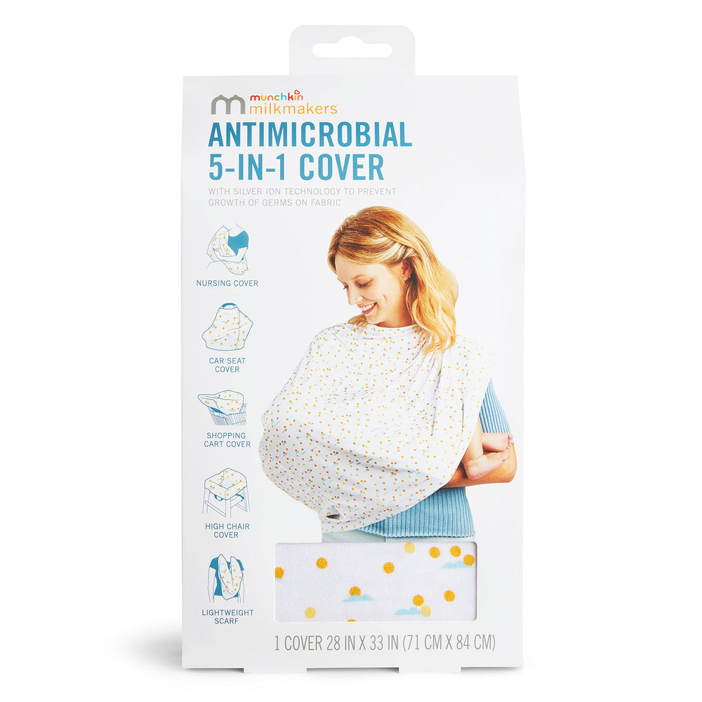 Munchkin Milkmakers 5-in-1 cover offers privacy bubble while feeding in public.