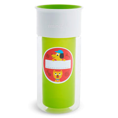 Custom name sticker on the Munchkin Miracle 360 cup.