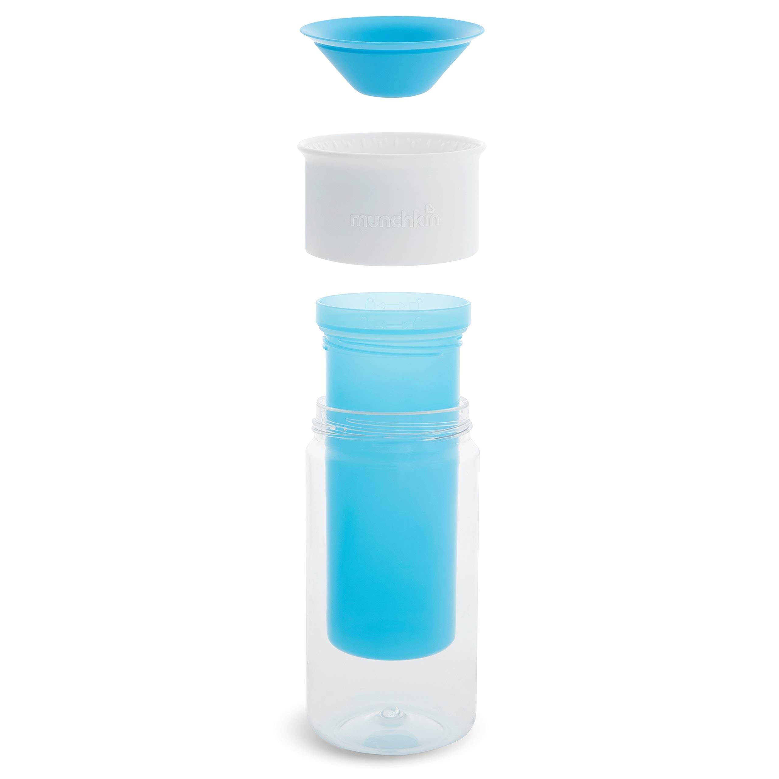 Munchkin Miracle 360 blue stickers on cup for easy identification