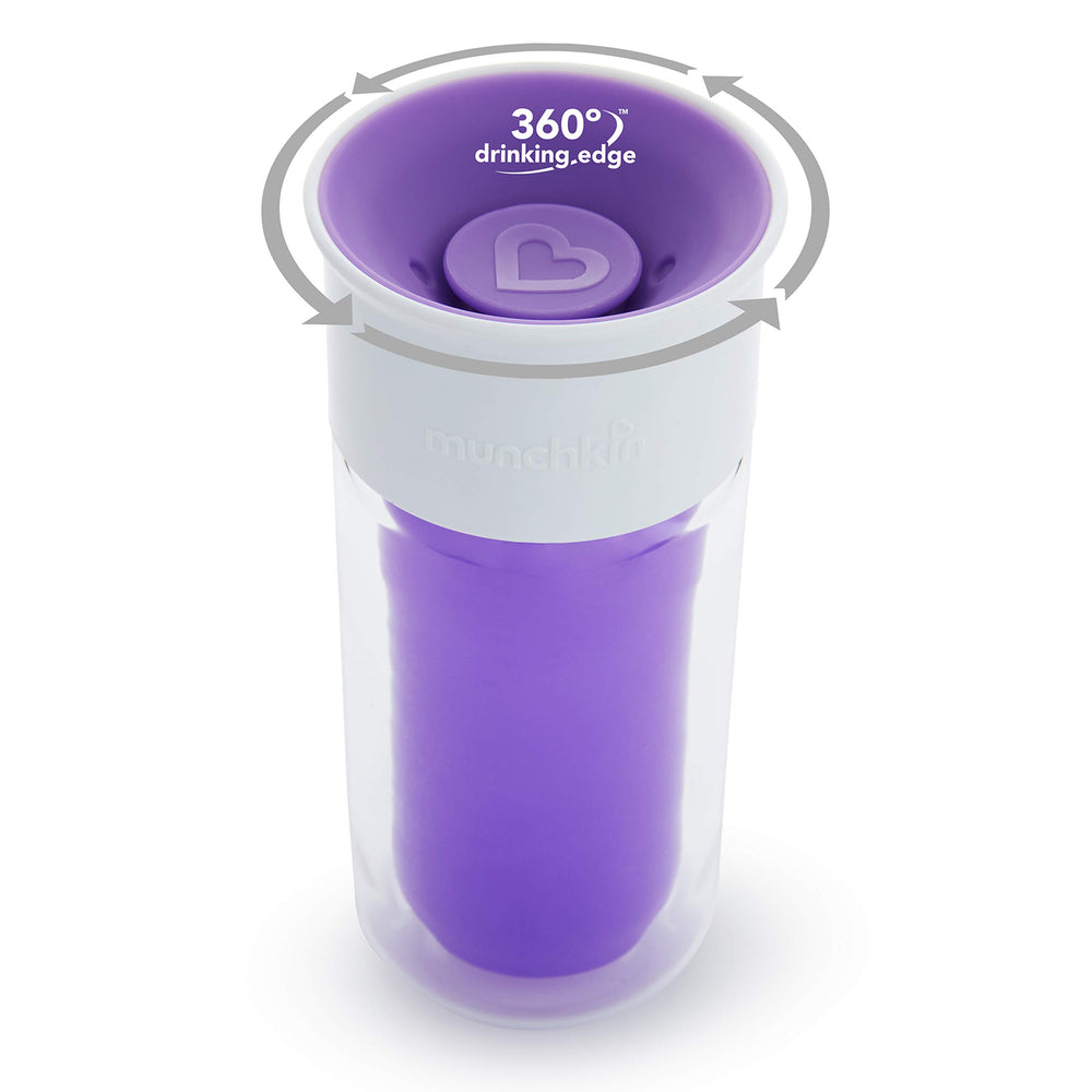 Munchkin Miracle 360 lid with 360 degree edge for spill-free sipping