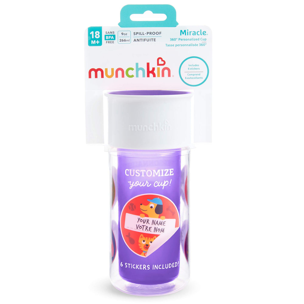BPA-free Munchkin 360 cup designed for toddlers 18 months and up