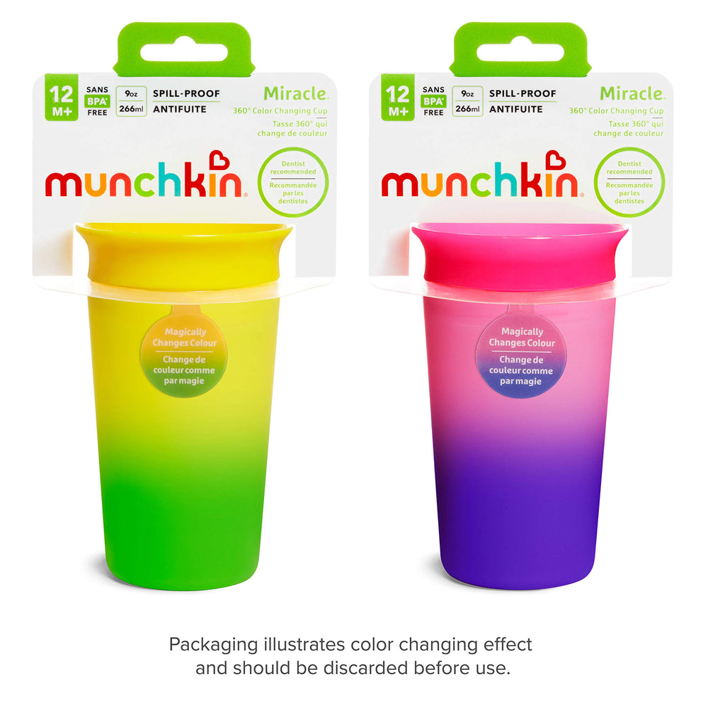 Munchkin Miracle 360 removable sleeve for quick and simple cleaning.