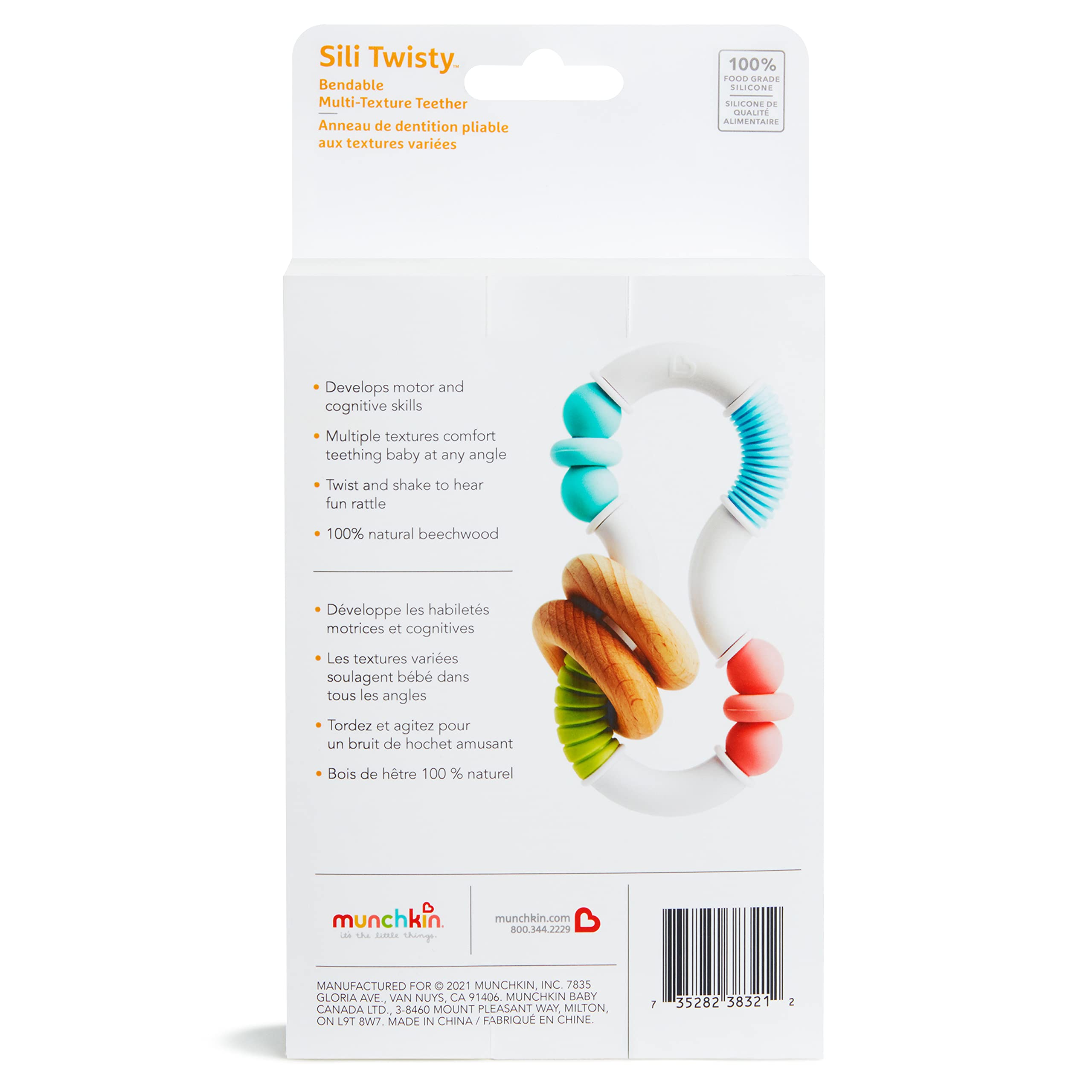 Munchkin Sili Twisty baby toy supports early learning and imaginative play