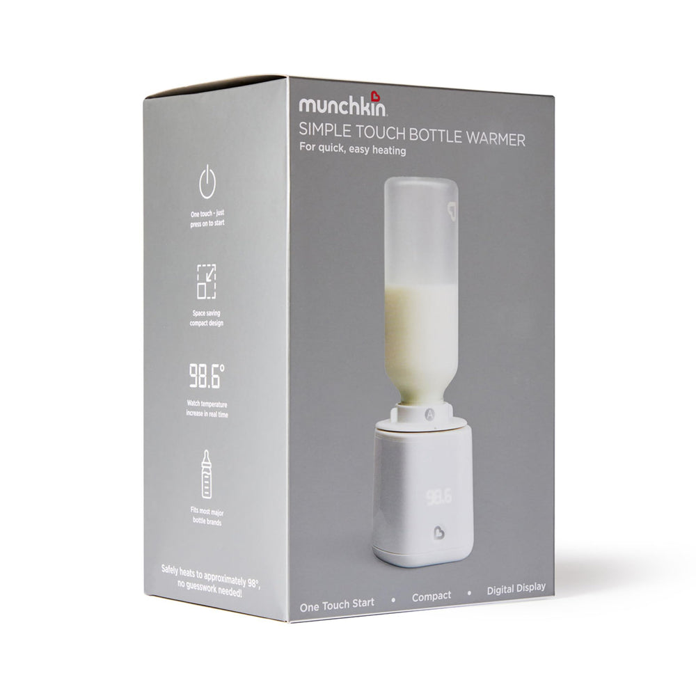 Compact Munchkin Simple Touch warmer fits neatly on a nightstand