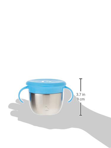 Munchkin Snack+ holds up to 9 ounces for mess-minimized snack time.