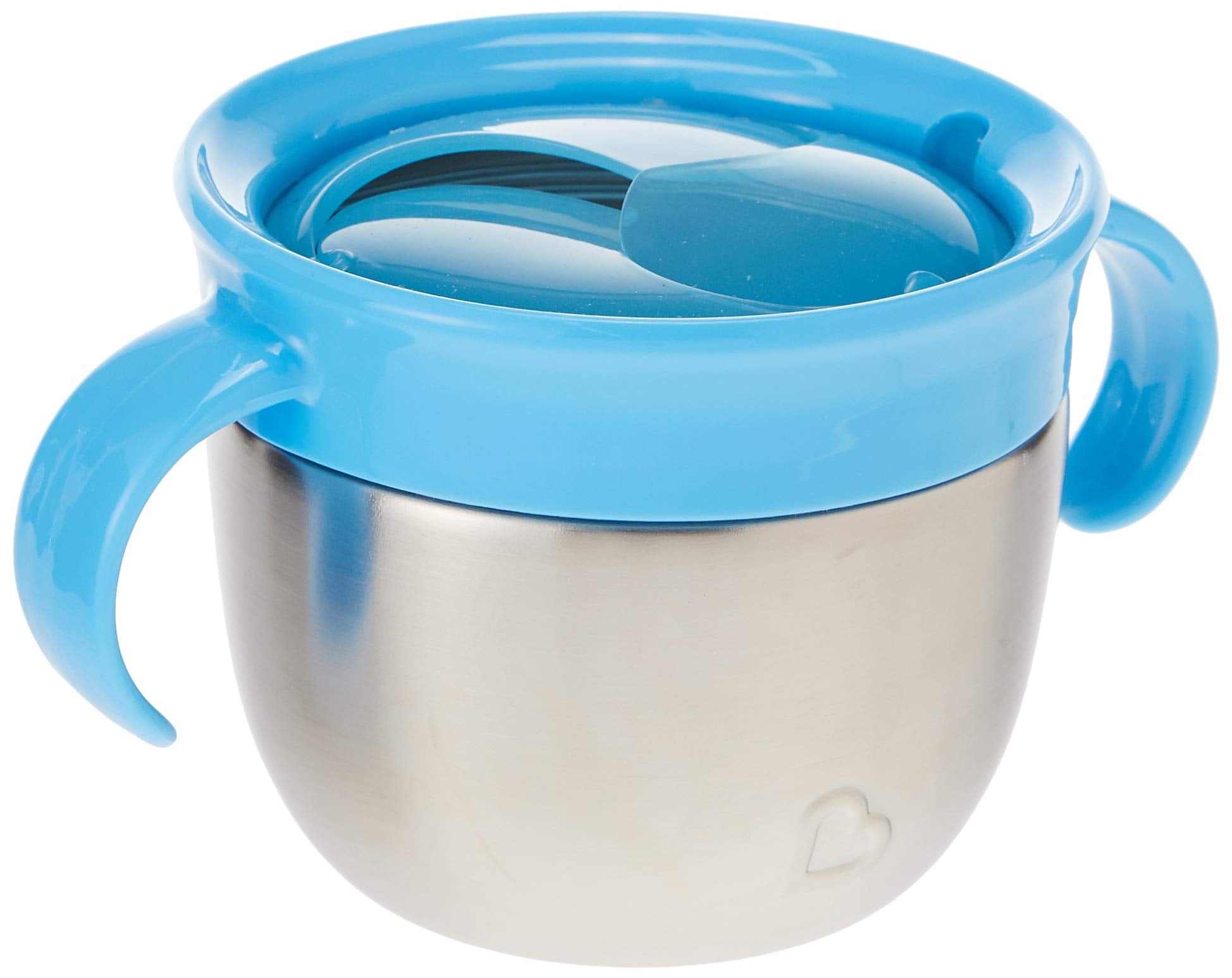 Munchkin Snack+ features soft silicone flaps for easy access and reduced spills.