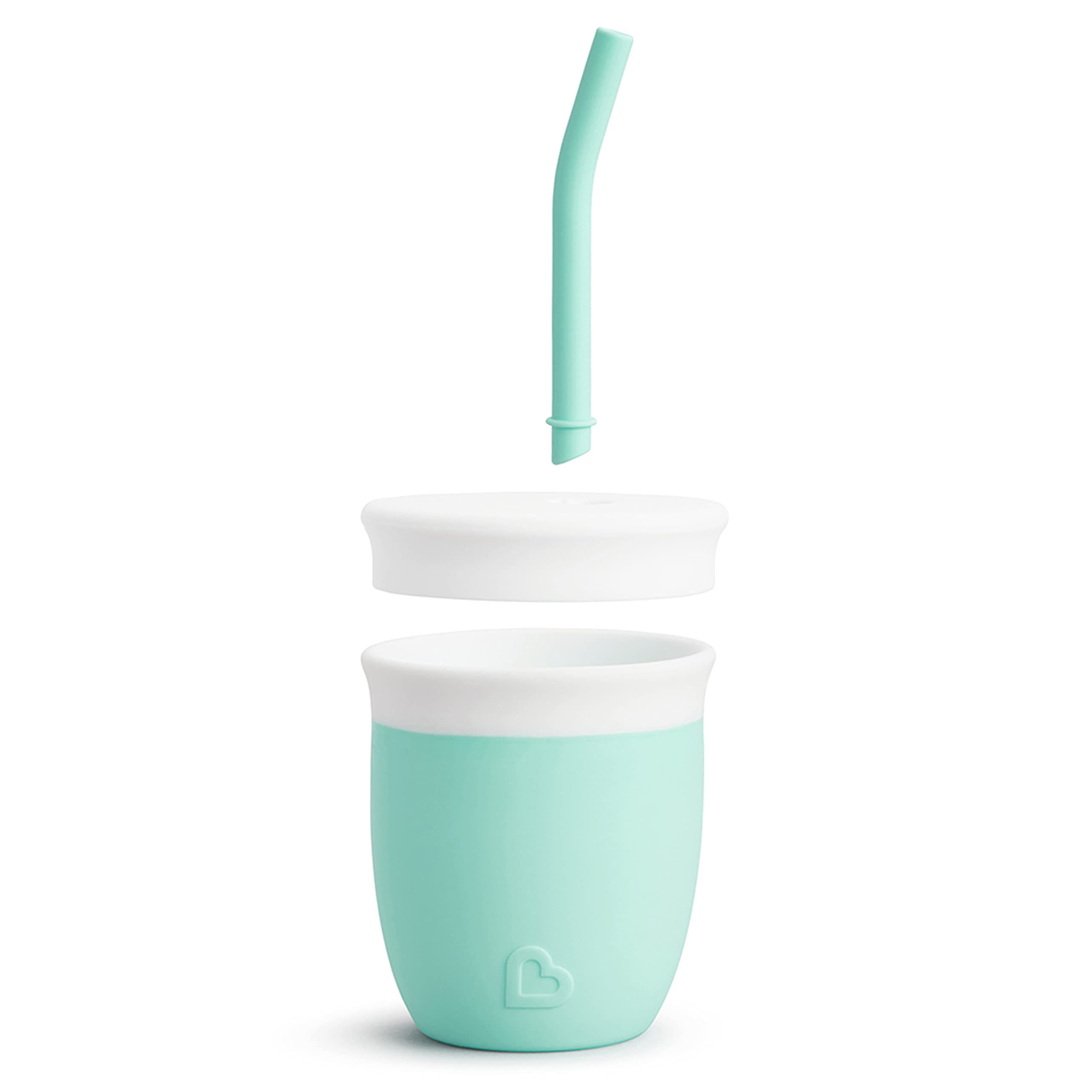 Munchkin Straw Cup BPA-free PVC-free mint promotes safe sipping.