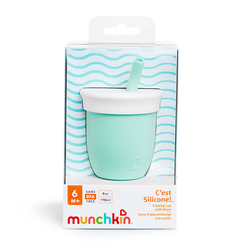 Munchkin Straw Cup easy to clean mint saves mealtime effort.