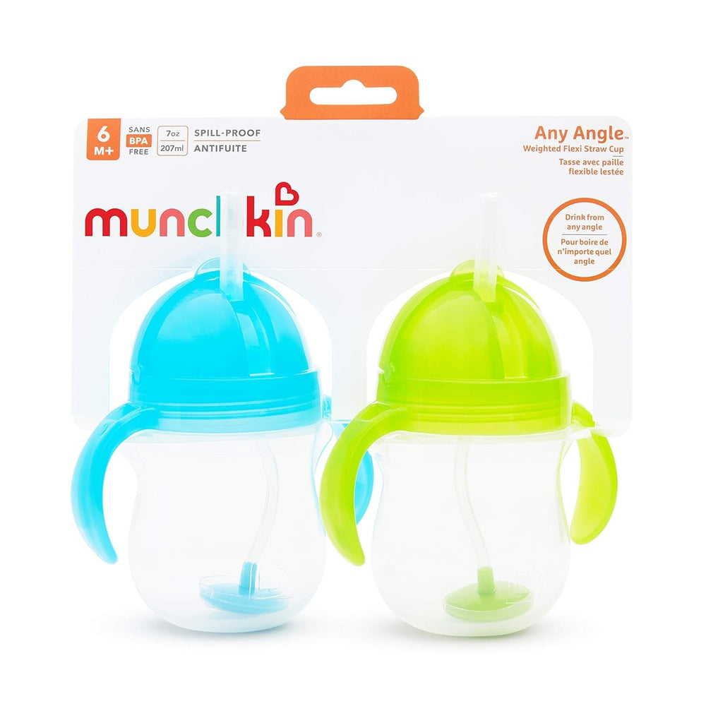 Munchkin Weighted Straw Cup dishwasher-safe for quick, painless cleanup after meals.